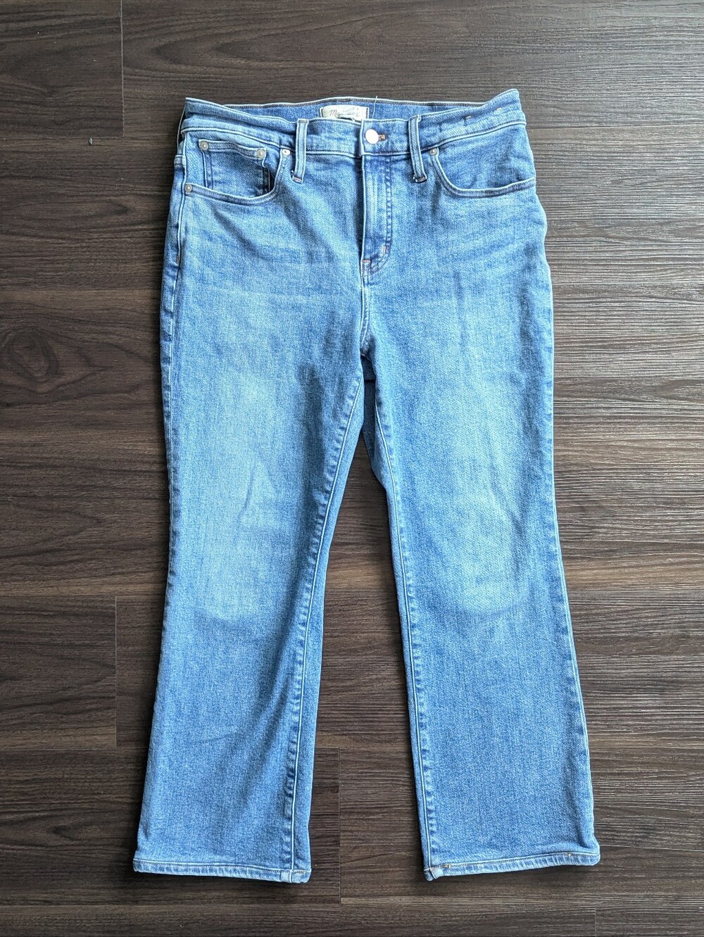 Madewell Mid-rise Kick Out Cropped Jeans 30 Office Minimalist Denim Boho